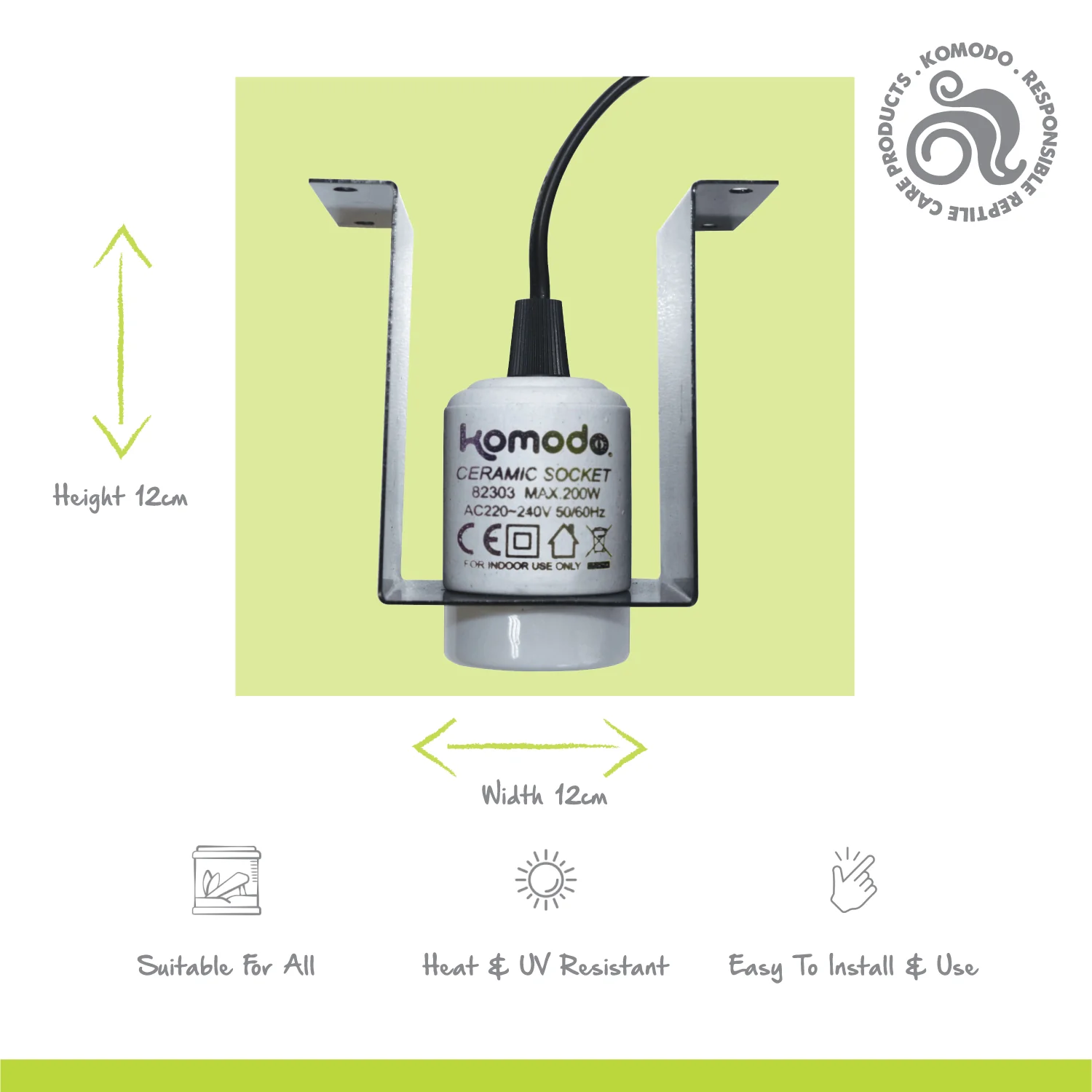 Ceramic ES Lamp Fixture and Mounting Bracket - Image 3